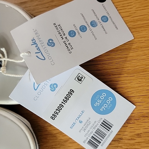 Women's Clarks Cloudsteppers Brinkley Jazz Sandals, Blue/Gray, Size 6, NWT - Picture 13 of 16